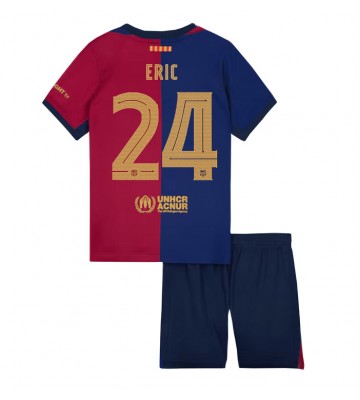 Barcelona Eric Garcia #24 Primera Equipación Niños 2024-25 Manga Corta (+ Pantalones cortos)